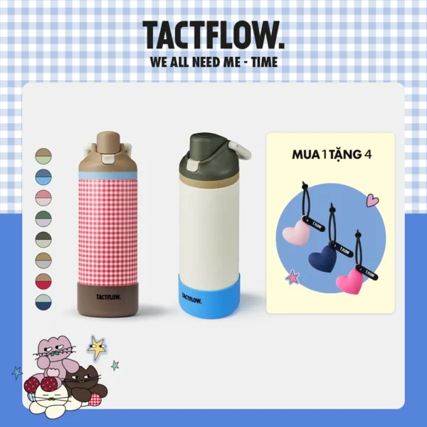 Bình Giữ Nhiệt Bằng Thép Không Gỉ Tactflow Flip Tumbler TFB110 dung tích 730ml có quai - Nhiều màu